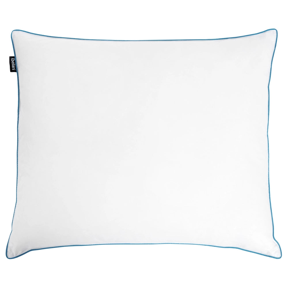 Cuscino basso da letto Rivestimento in cotone premium Imbottitura in piuma e piumino Bianco 50 x 60 cm premium