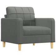 Poltrona | Sedia Relax Grigio Scuro 60 cm in Tessuto