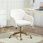 Sedia da ufficio girevole regolabile color crema