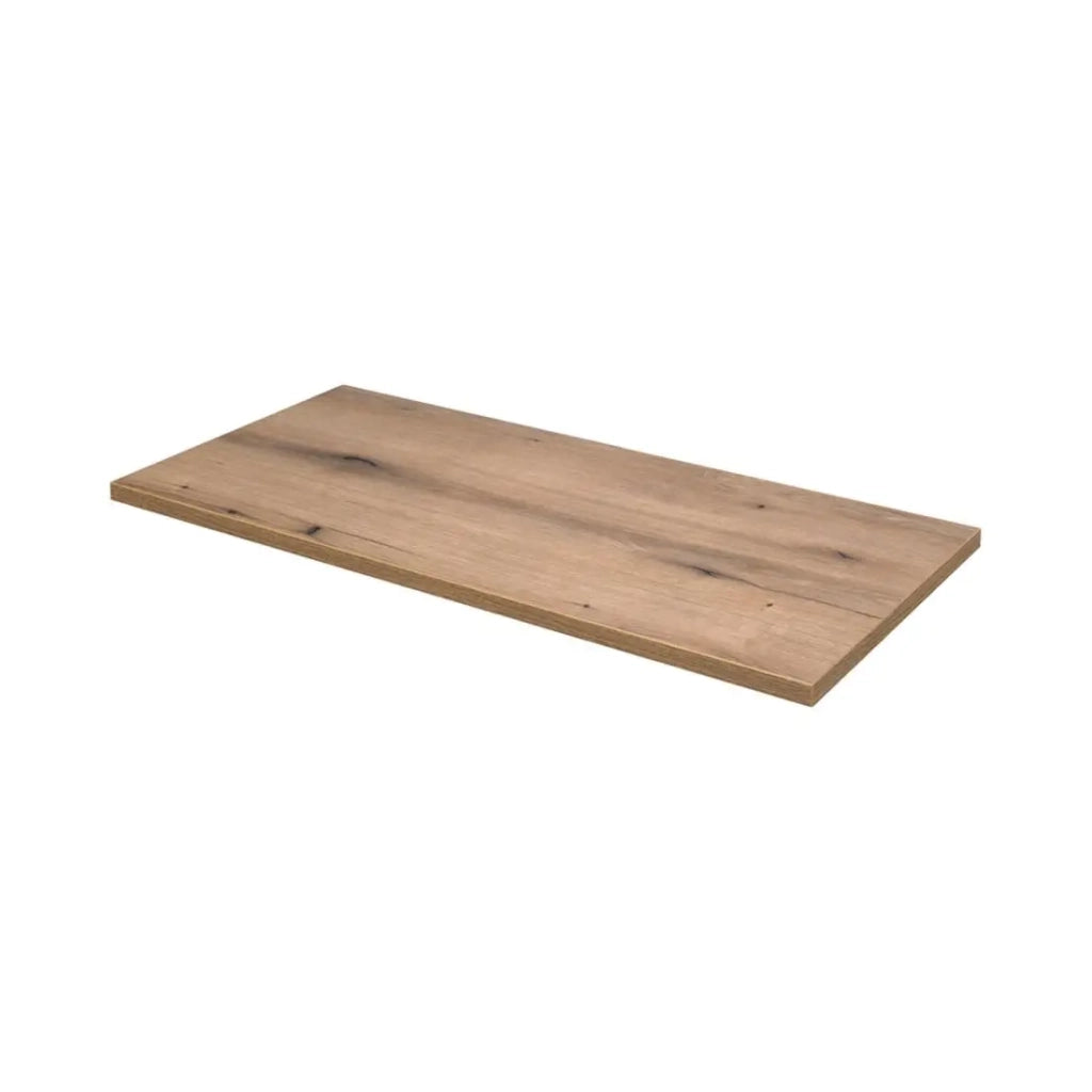 Set bagno ICON: mobile sottolavabo 100cm cachemire + piano per lavabo effetto legno