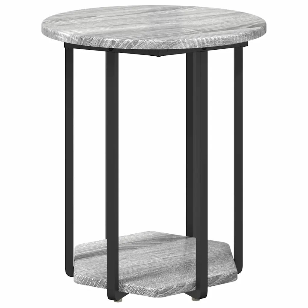 Set tavolini con lo scaffale 2 pcs Grigio 869717