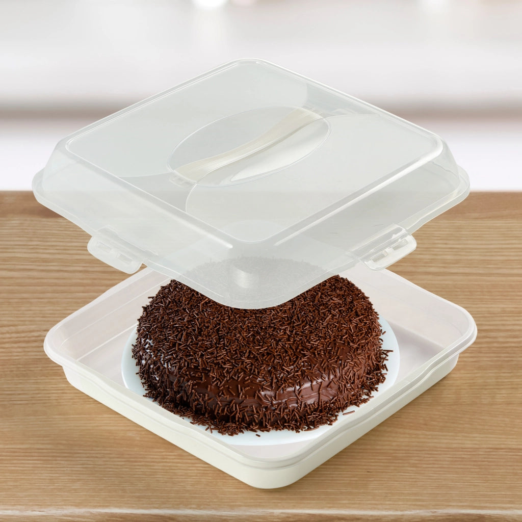 Contenitore quadrato in plastica KADAX per la cottura di torte, scatola per torte con coperchio