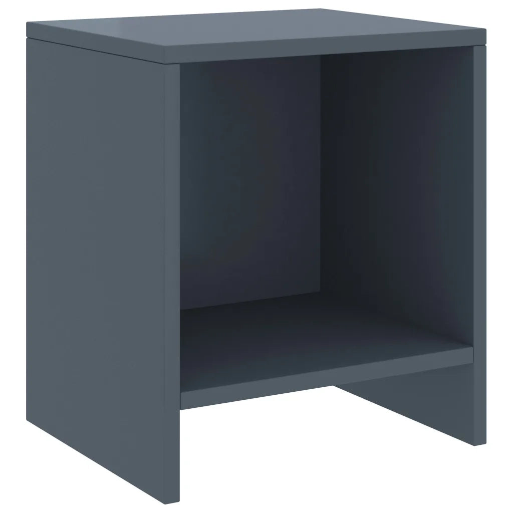 Comodini 2 pz Grigio Chiaro 35x30x40 cm Legno Massello di Pino 322243