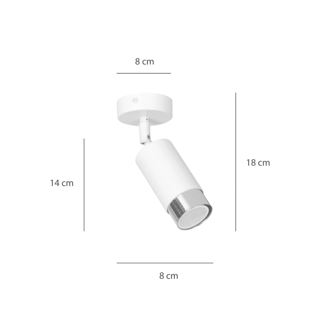 Plafoniera Emibig Hiro 1xGU10 30W bianco/cromo 19 cm