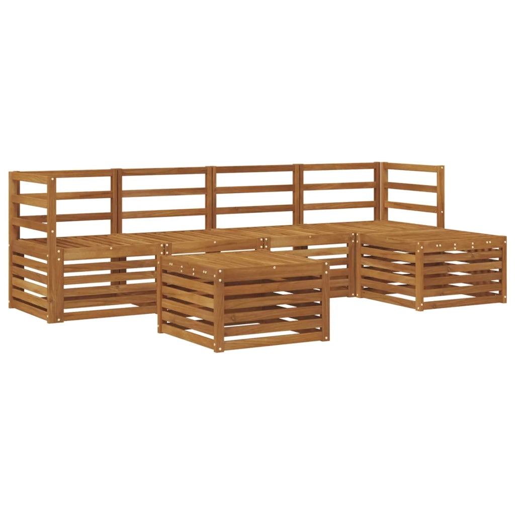 Set divani 6 pcs Naturale Legno di Acacia Massello 3374669