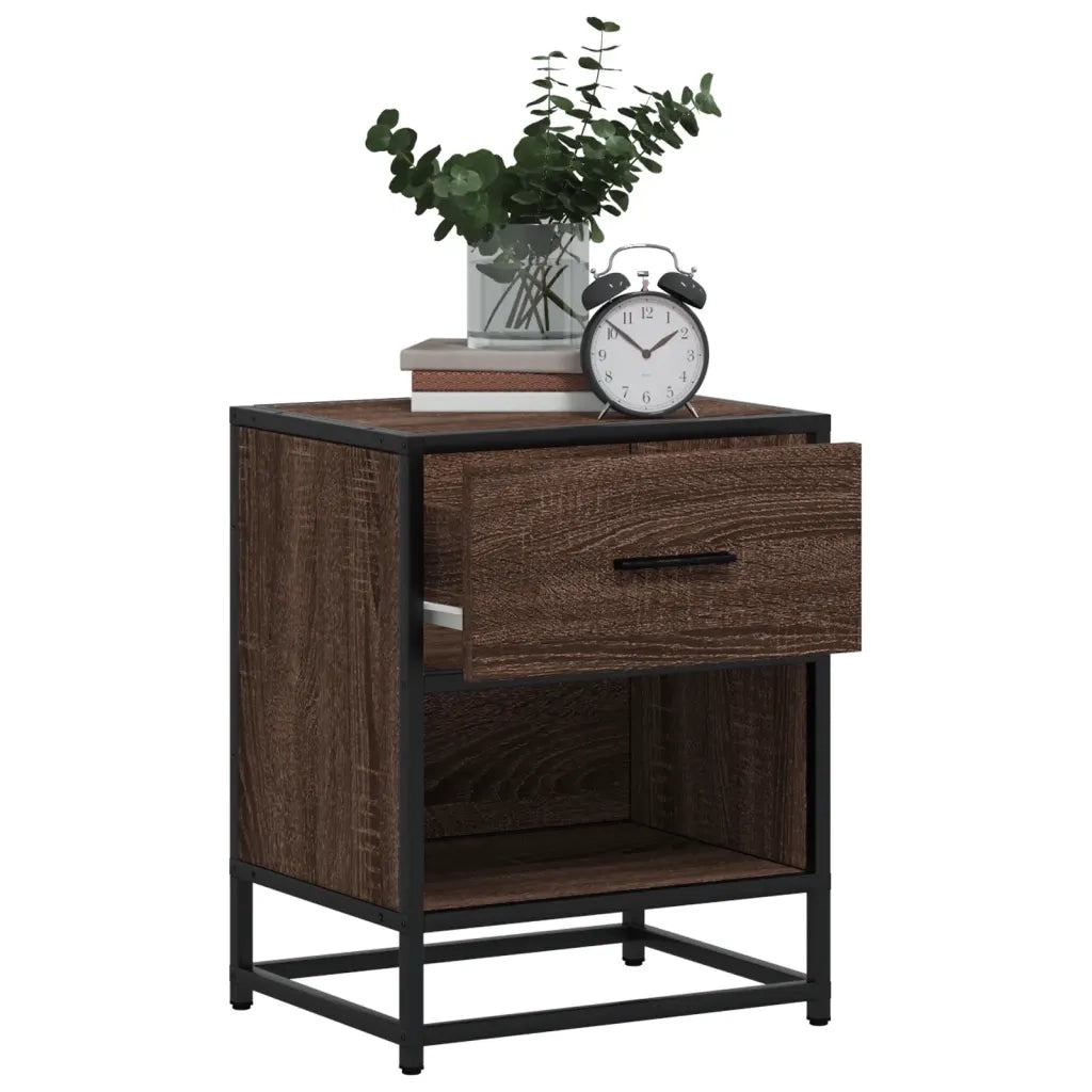 Comodini Rovere Marrone 2 pz 40x31x50 cm in Truciolato 848693