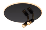 Plafoniera LED Lucide Jubel nera/oro 40cm dimmerabile