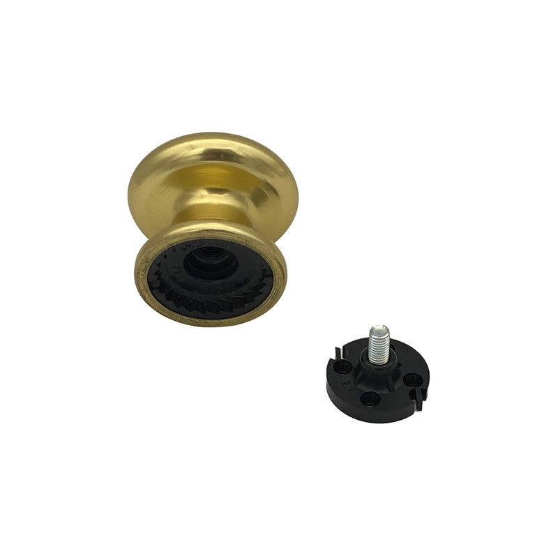Pomolo fisso per porta SAGUATTI 173/70BB in alluminio oro lucido