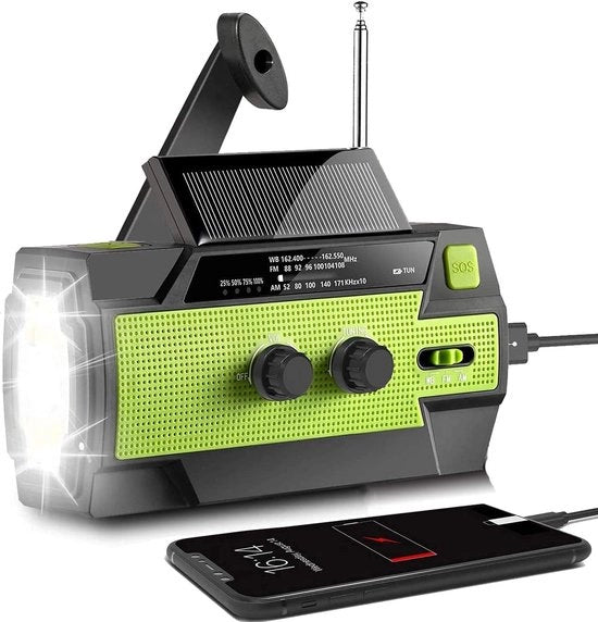Radio Solare Opwindabile - Radio Opwindabile - Radio Opwindabile - Pila Elettrica Energia Solare