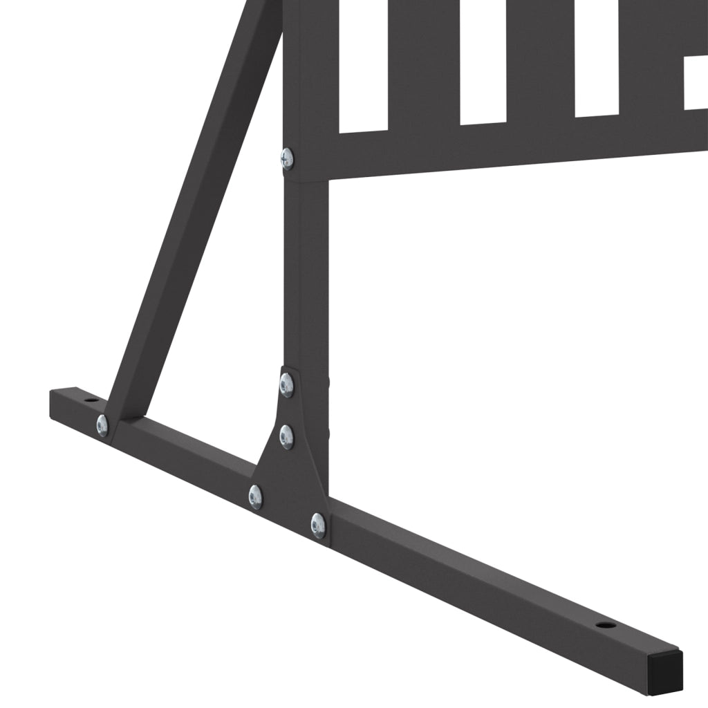 Schermo di Privacy 180 cm Acciaio Nero