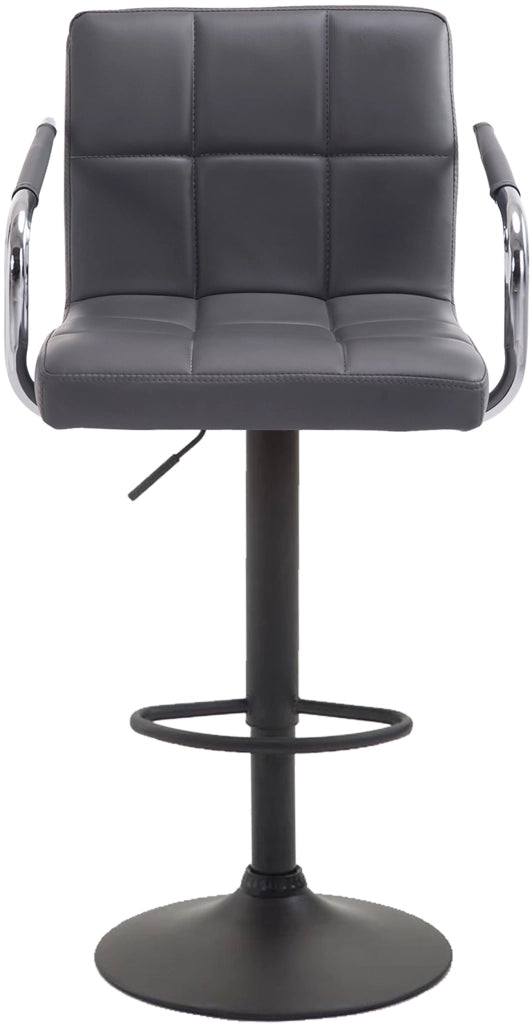 Set 2 sgabelli design Lucy V2 in similpelle grigio,nero