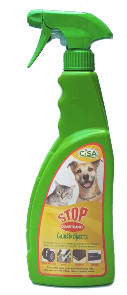 DISABITUANTE REPELLENTE SPRAY STOP CANI E GATTI ml. 750 12.00 pz
