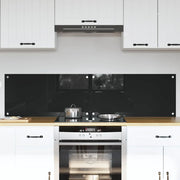 Schienale da cucina 2 pcs Nero 80 x 40 cm vetro temperato 3415545