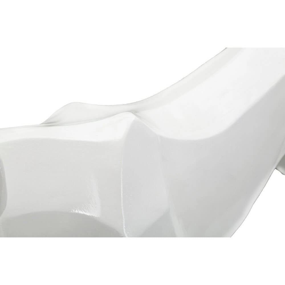 Scultura pantera bianca design cm 70X18X32,5 - PANTHARA