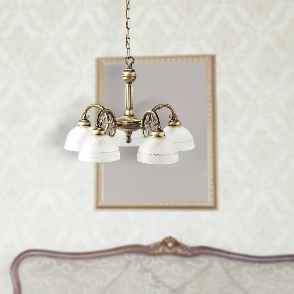 Lampadario classico Rabalux Flossi 5xE27 bronzo metallo 8815