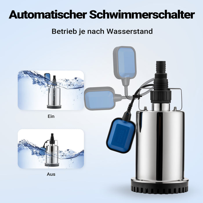 Pompa sommersa acque nere 7500l/h 400W Elettropompa a immersione per acque reflue