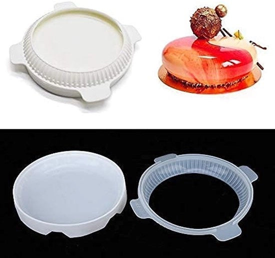 Forma per torte in silicone rotonda - 24 cm - Antiaderente - Sicura per alimenti - Silicone resistente al calore - Adatta per forno a microonde/ congelatore