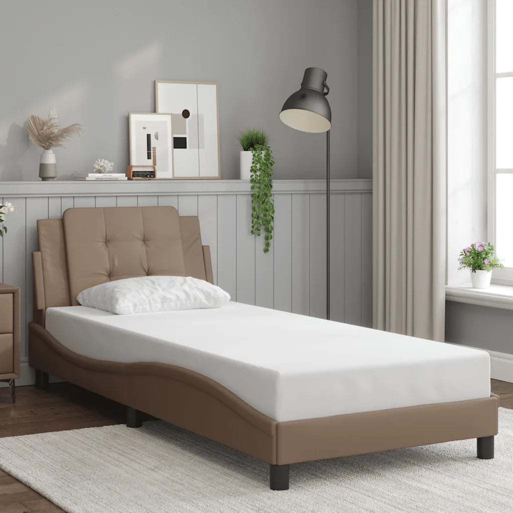 Giroletto senza Materasso Zadar Cappuccino 90x190 cm in Similpelle 3208153
