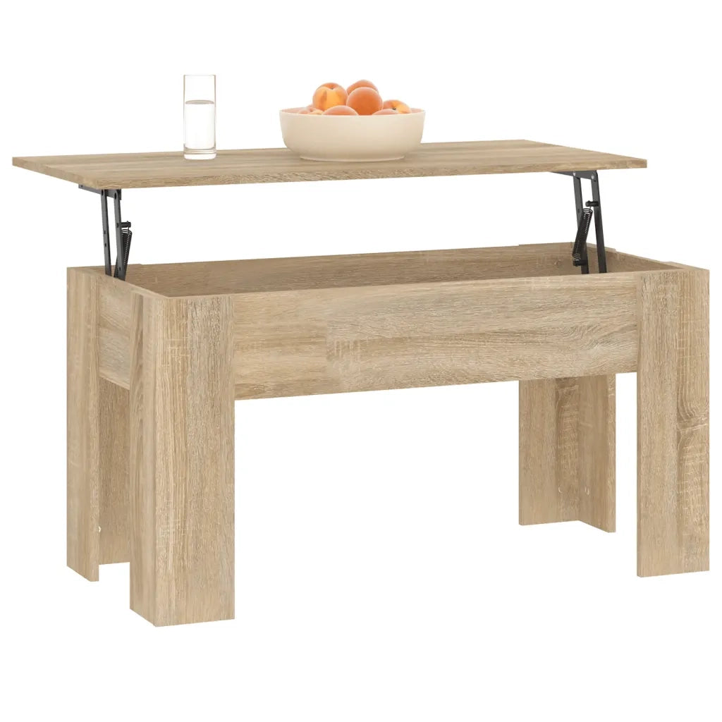 Tavolino da Salotto Rovere Sonoma 101x49x52cm Legno Multistrato cod mxl 10005