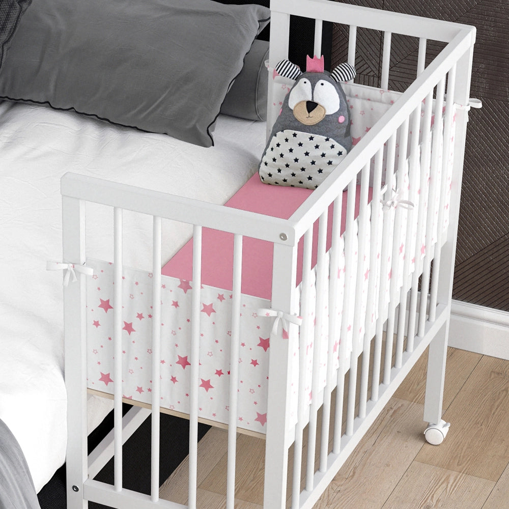 Vitalispa Lettino da attaccare al letto Bianco 94 x 90 cm 2 guide laterali