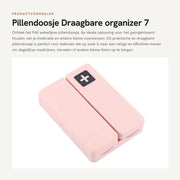 Portatile per medicinali 7 giorni - Dispensario da viaggio - Ripiegabile - Magnetico - 7 compartimenti - BPA libero e duraturo - Contenitore per medicinali