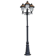 LAMPIONE 3 BRACCI APOLLO CM.230 ALLUMINIO PRESSOFUSO NERO RAMATO