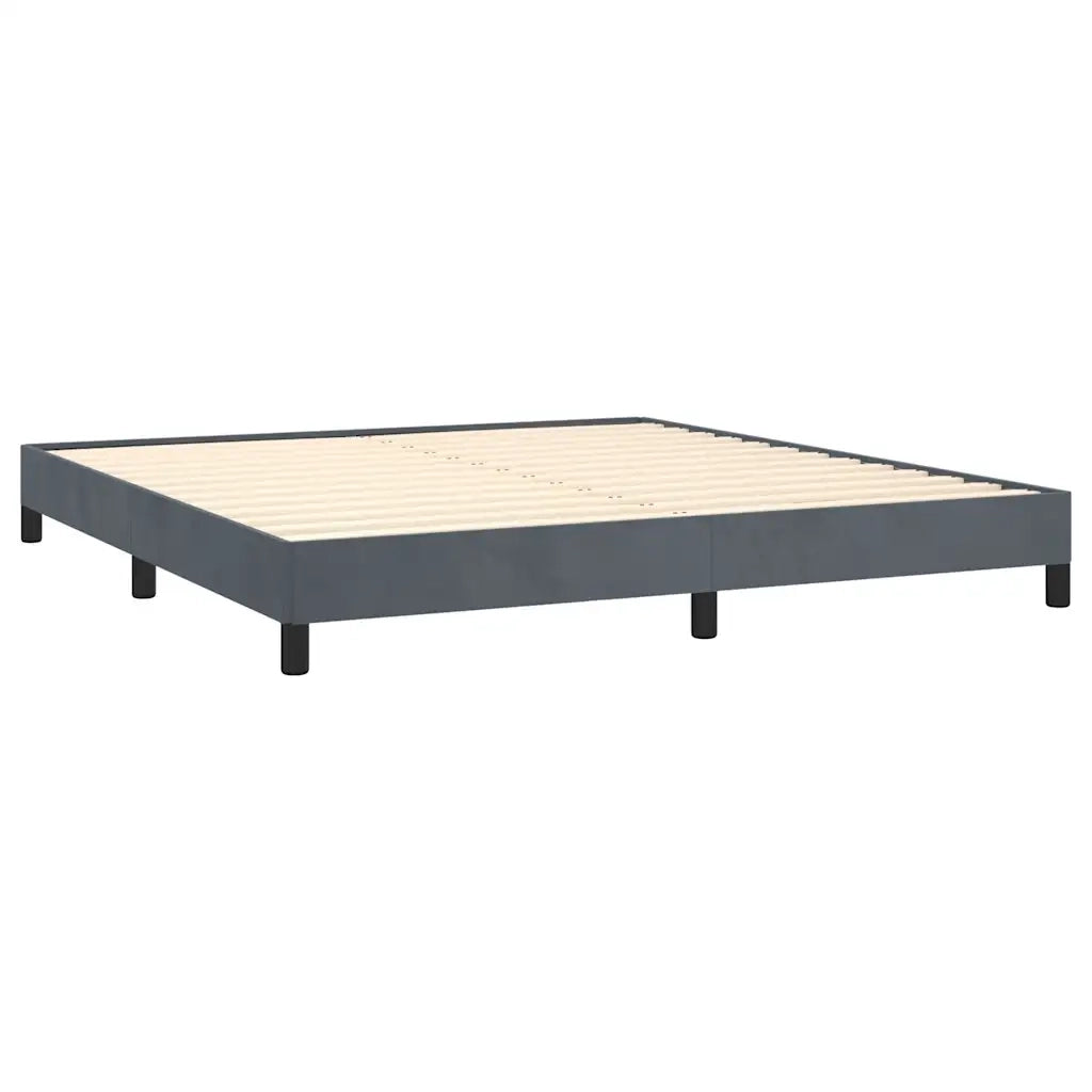 Struttura letto senza Materasso Grigio Scuro California King Velluto 347016