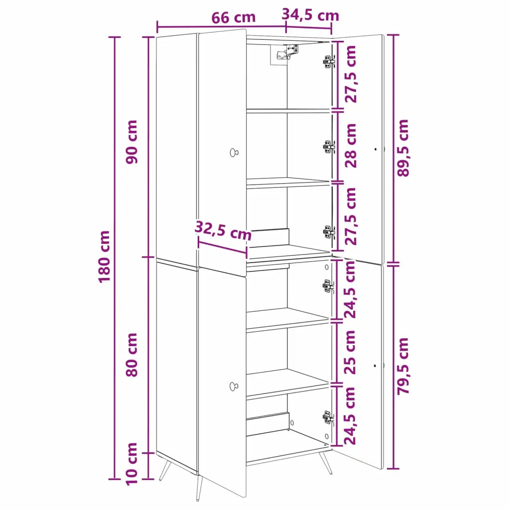Set di armadi 2 pz Legno antico Legno ingegnerizzato 3416869