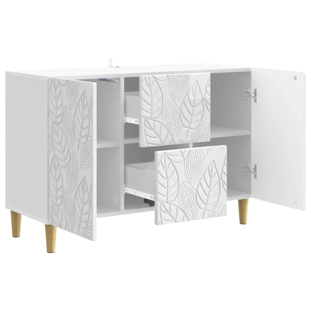 Credenza Bianco Lucido 89 x 34,5 x 60 cm Legno ingegnerizzato 895119