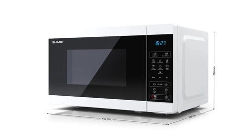 Sharp YC-MS02E-W forno a microonde Nero, Bianco Solo microonde Superficie piana 20 L 800 W
