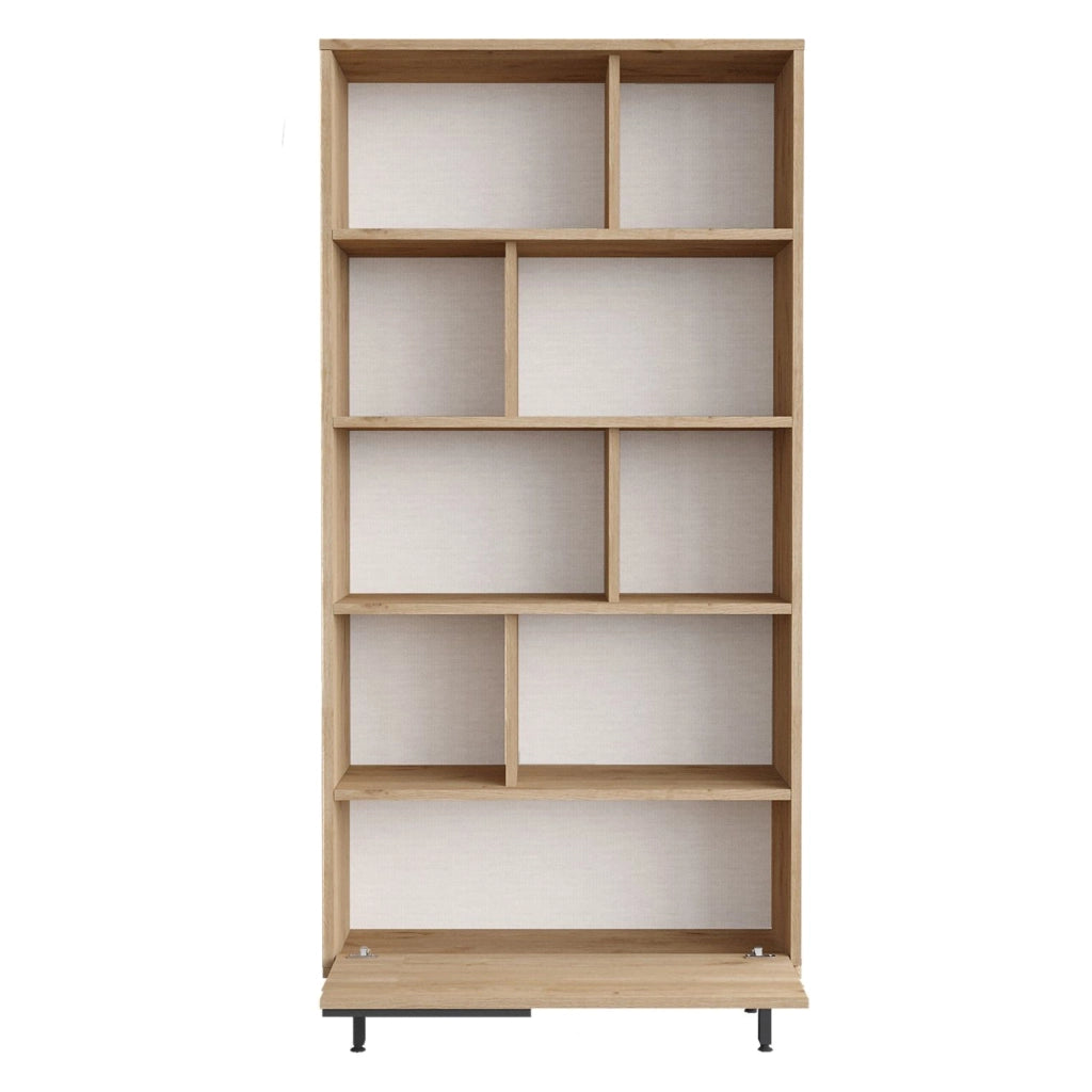 Biblioteca Seneghe, Libreria 8 Ripiani, 84x30x176h cm Marrone Rovere