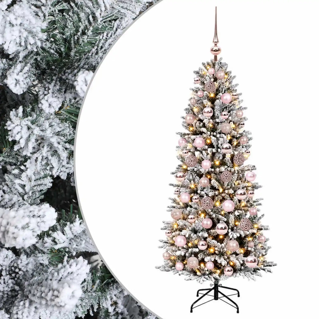Albero di Natale artificiale con palline 210 cm 300 LED 3466652