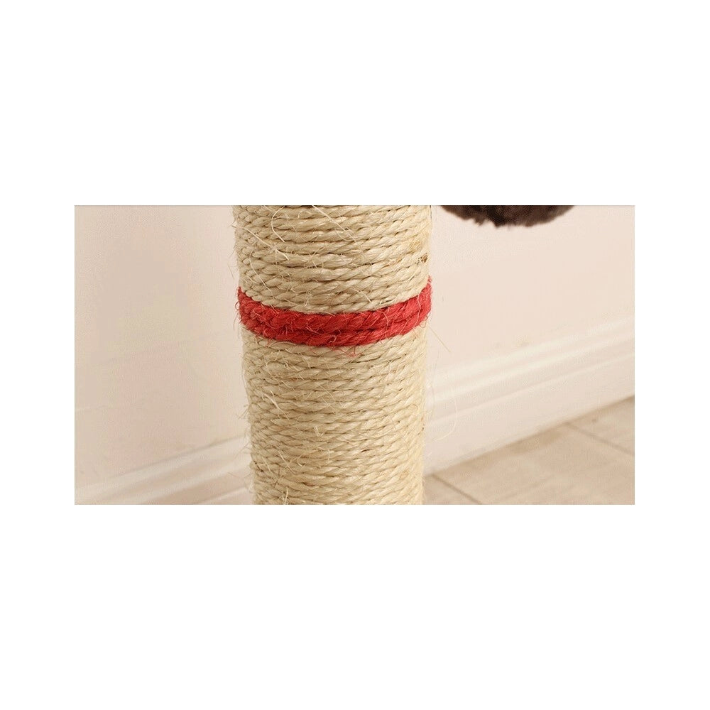 Trade Shop - Tiragraffi Per Gatti Corda Con Pallina Topolino Albero Sisal Gatto Tira Graffi -