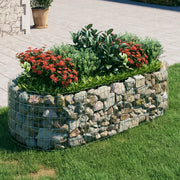 Gabbione con Letto Rialzato in Ferro Zincato 200x100x50 cm 152040