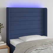 Testiera a LED-Testata con LED Blu 93x16x118/128 cm in Tessuto 401746