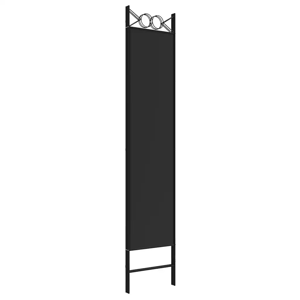 Divisorio Ambienti | Divider per stanze | Paravento a 3 Pannelli Nero 120x200 cm in Tessuto
