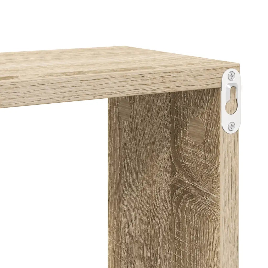 Mensole da Parete a Cubo 2 pz Rovere Sonoma 30x15x30 cm cod mxl 56211