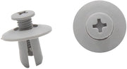 Viti a clip per montaggio zoccoli laterali e parafanghi - 20 pezzi - 8 mm - plastica - grigio