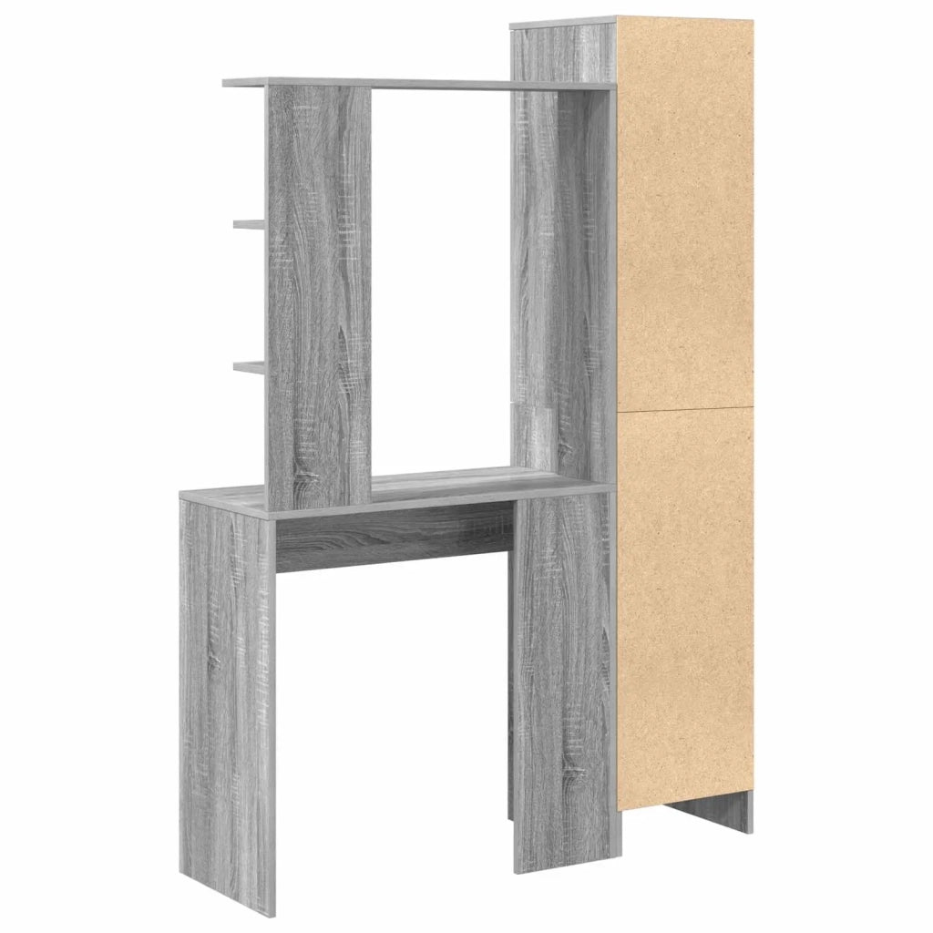 Scrivania | Tavolo da Ufficio 2 pz Grigio Sonoma