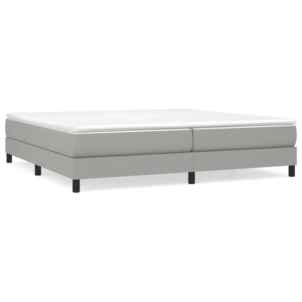 Struttura Letto a Rete a Molle Grigio Chiaro 200x200 cm Tessuto 3120540