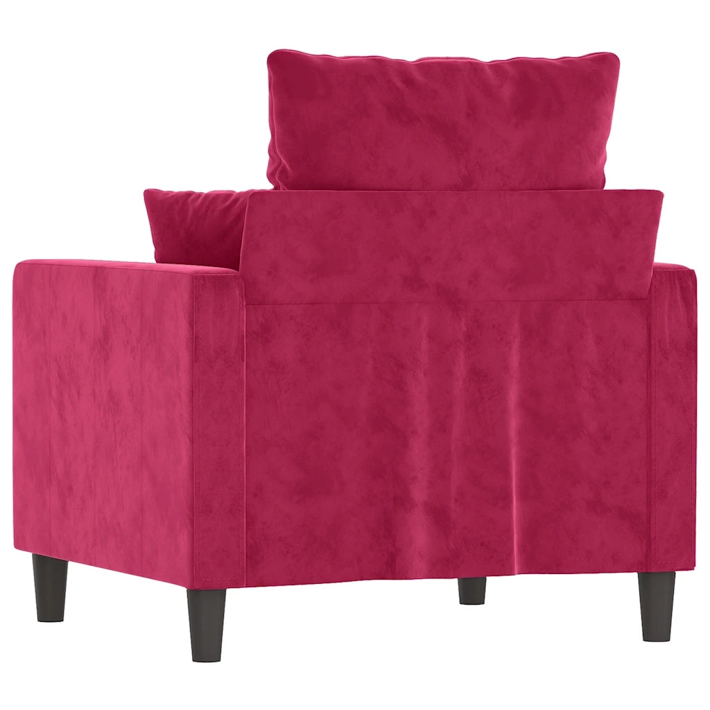 Divano Sedia-Poltrona Rosso Vino 60 cm Velluto 941444
