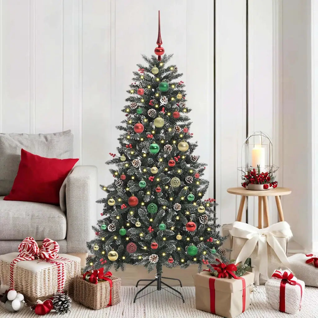 Albero di Natale artificiale con 150 LED Verde 150 cm 3395876