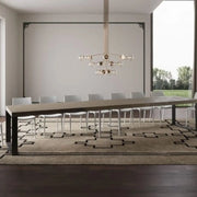 Tavolo allungabile 200/460x90 cm Tecno Premium tortora gambe antracite