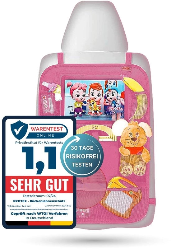 Organizzatore per auto con protezione per la schiena del passeggero - 100 giorni di prova senza rischi - Organizzatore per auto con contenitore per tablet da 30 cm [1 rosso]