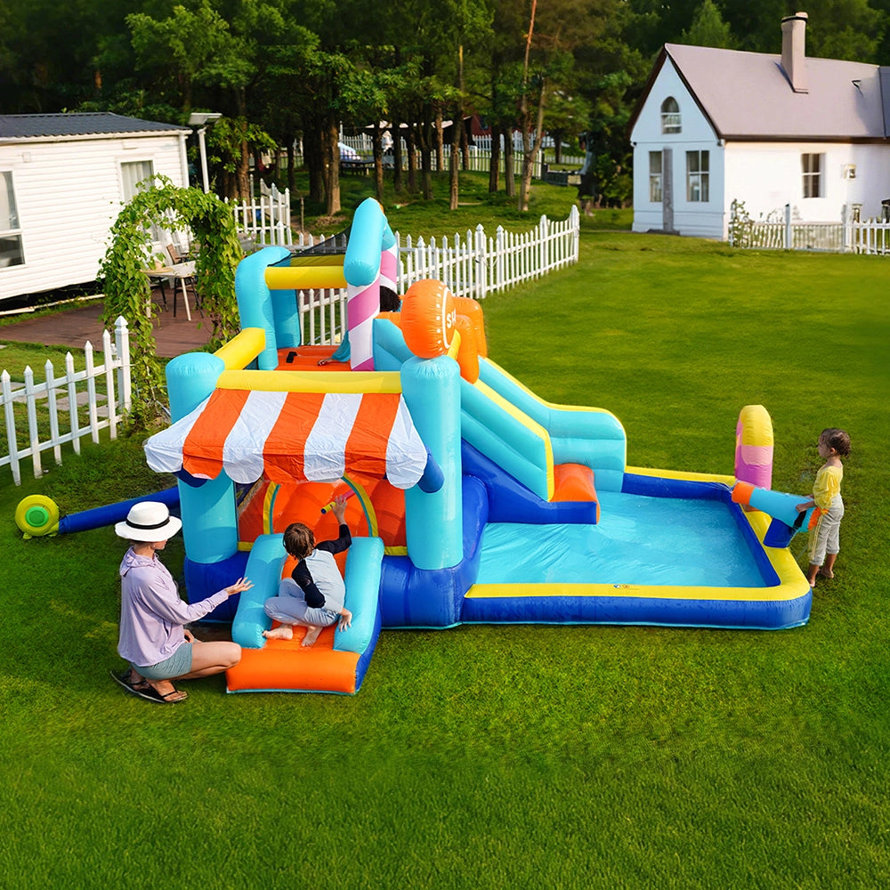Parco giochi bambini - Xylo - Ventilatore 450W trampolino scivolo acquatico