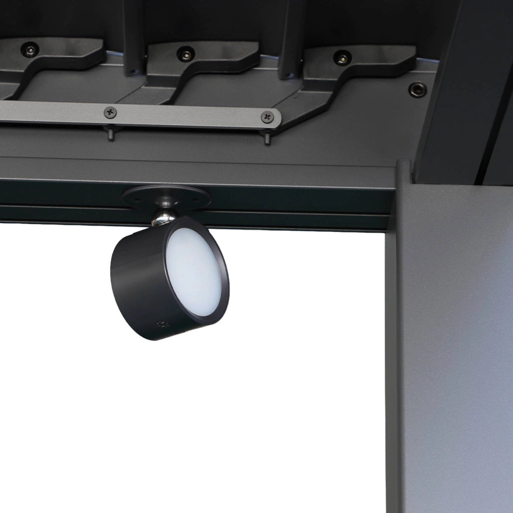 Set 2 lampade ricaricabili per pergola, antracite
