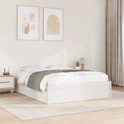 Letto senza Materasso-Struttura Letto Bianco 140x190 cm Legno Massello di Pino 841098
