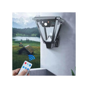 Trade Shop - Lampione Lampada Luce Solare Giardino A Led Su Picchetto Con Telecomando Sensore -