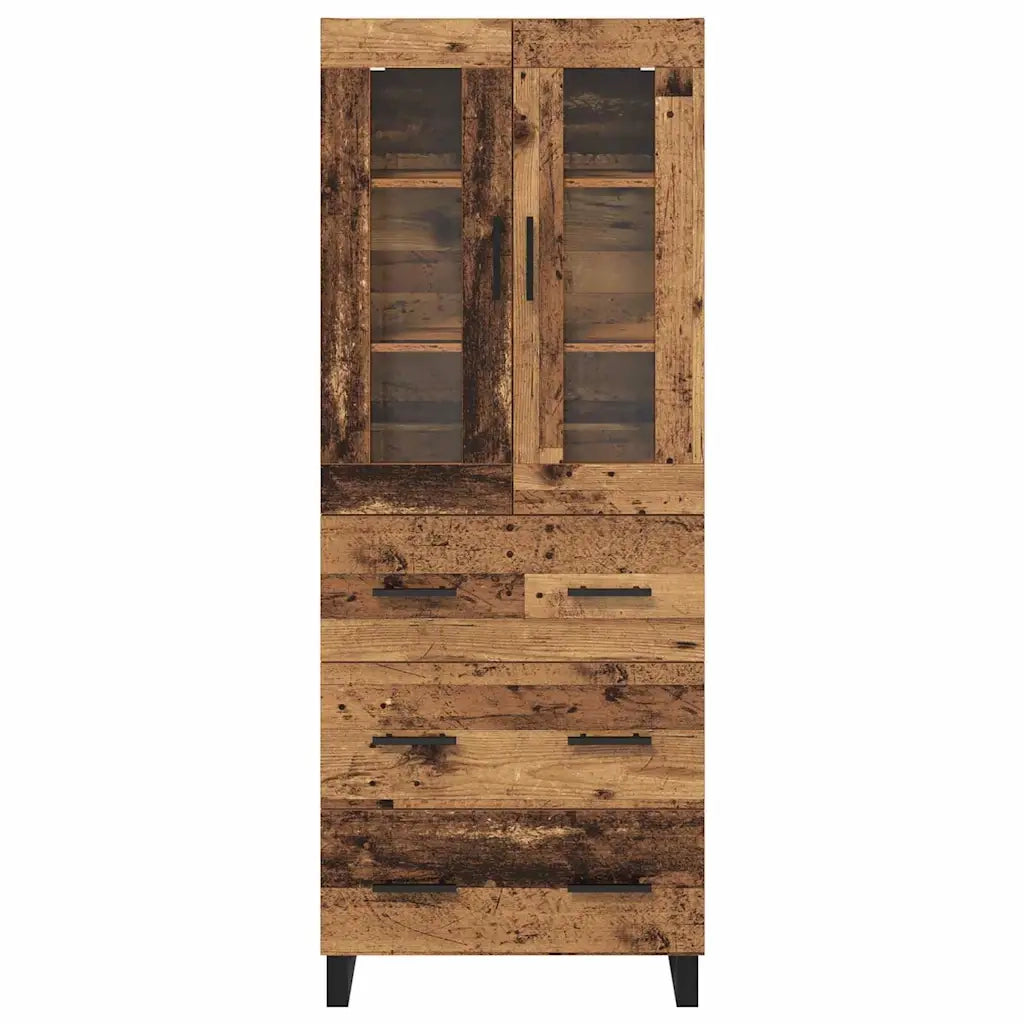 Credenza con cassetto 2 pcs Legno vecchio Legno multistrato