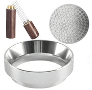 Doseeratore per caffè 58mm - con magnetismo - in lega di alluminio - doppia lastra di filtro - ago distributore - stoccaggio compatto - doseeratore per caffè